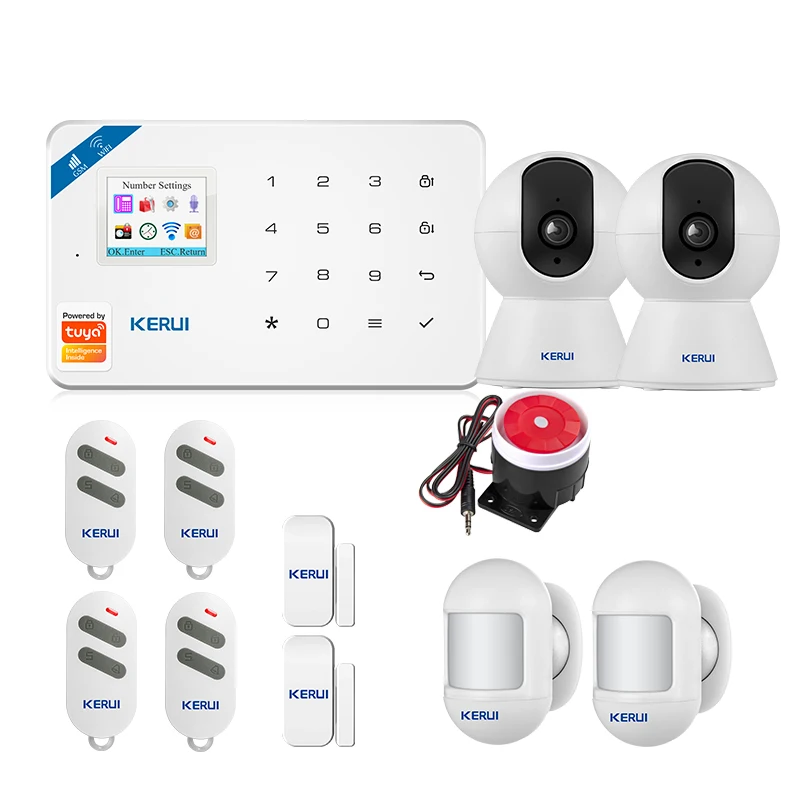 

KERUI W181 WIFI GSM Tuya App System With Mini CCTV Camera Motion Sensor Home Safety System