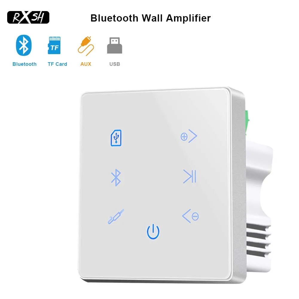 86 Standard Bluetooth Home In Wall Amplifier Support USB/SD Card Panel Stereo Sound Player Smart Home Background Music System