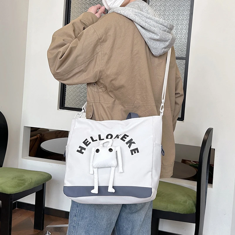 Модная холщовая сумка-тоут для женщин пригородная студенческая сумка через