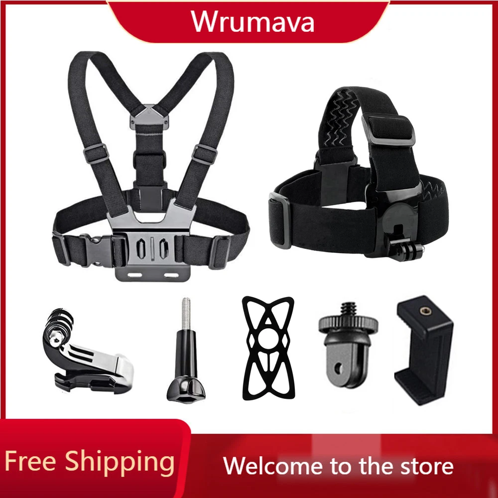 Chest Strap Mount Belt for Gopro hero 11 9 7 6 5 4 3+ 3 Xiaomi Yi 4K Action camera Chest Harness for SJCAM SJ4000 sport cam fix