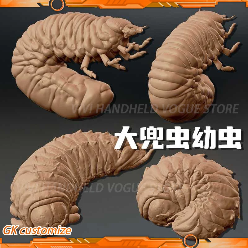 

1/1 6cm Dynastes hercules larva model Toy insect larv Model GK customize Beetle larva
