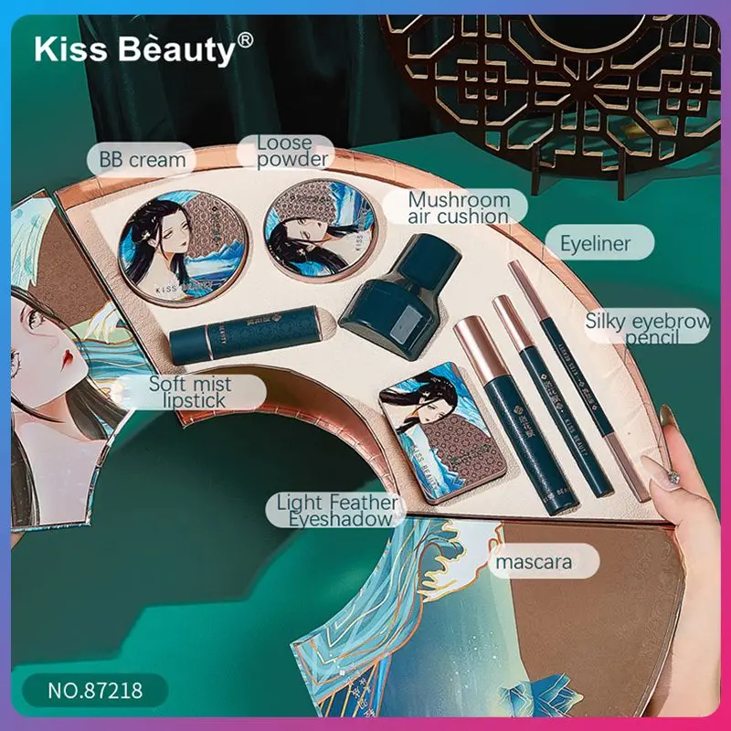 

8PCS Makeup Cosmetic Set Moonlight Gift Box Lipstick Eye Shadow Mascara Face Powder Air Cushion BB Cream Eyeliner Makeup TSLM1