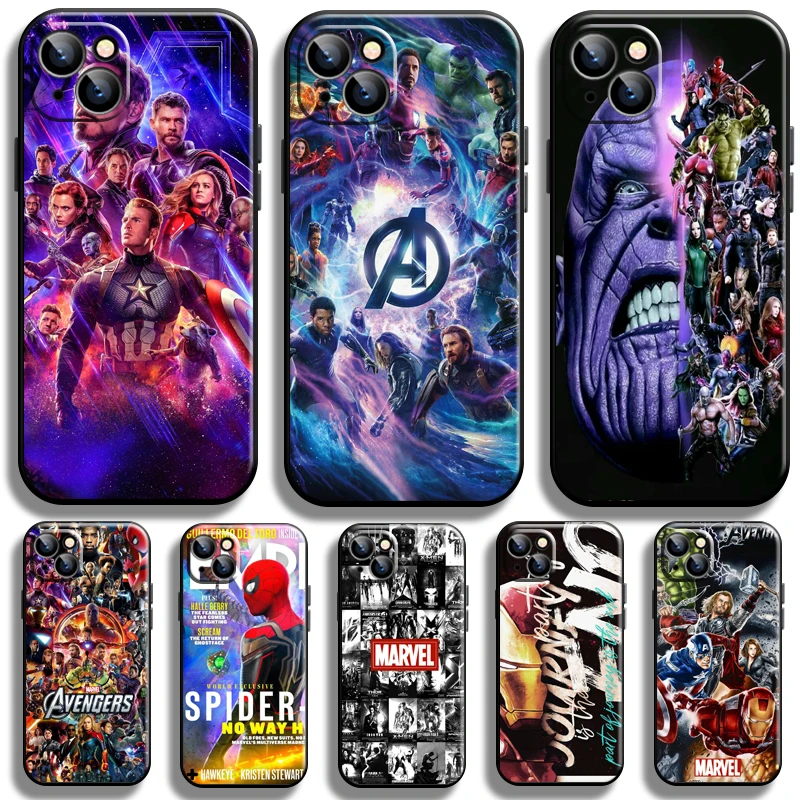 

Marvel Avengers For Apple iPhone 13 12 11 Pro 12 13 Mini X XR XS Max SE 5 6 6s 7 8 Plus Phone Case Back Soft Coque Carcasa