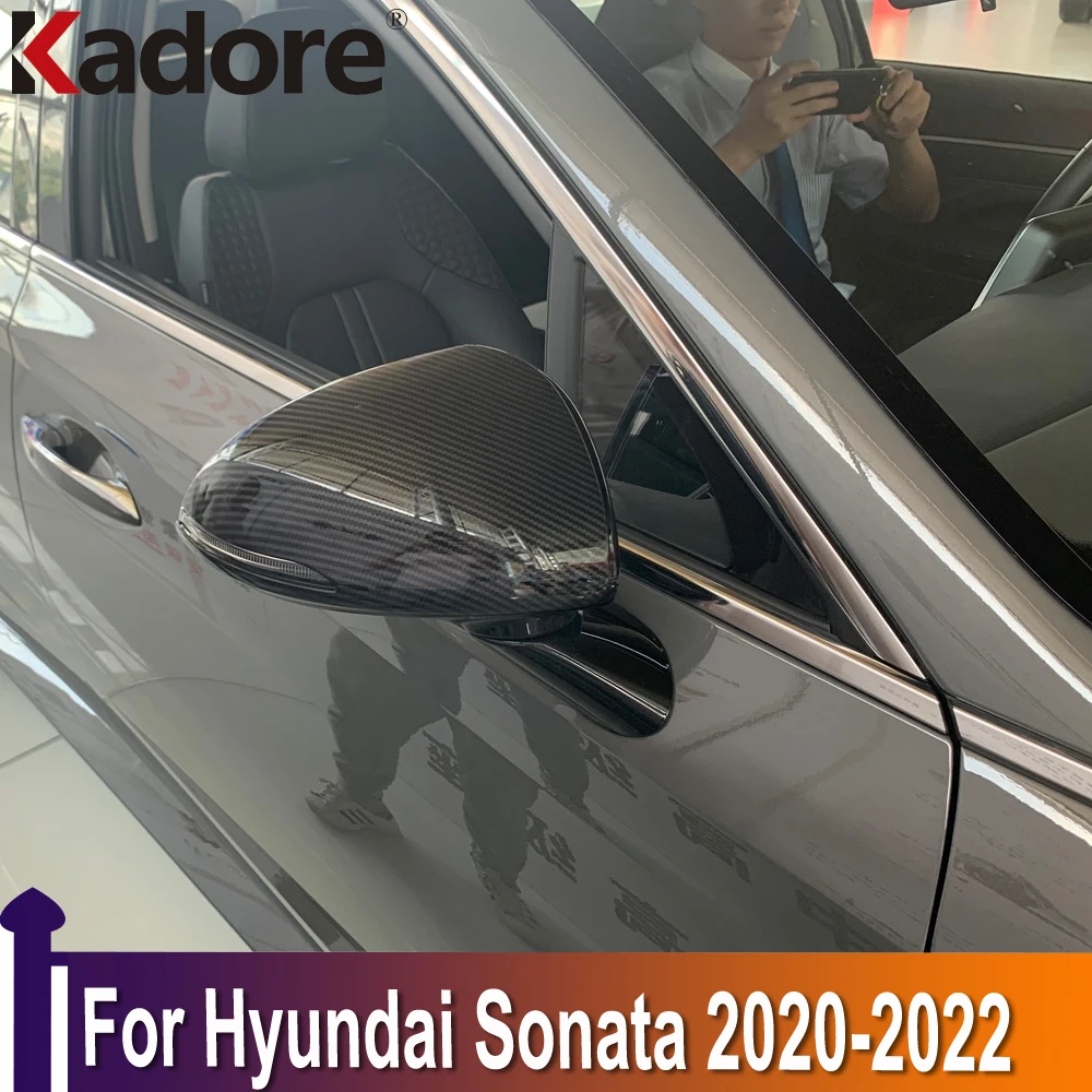 

Боковые зеркала заднего вида для Hyundai Sonata 2020 2021 ABS хромированная отделка защитное зеркало заднего вида аксессуары для стайлинга автомобиля