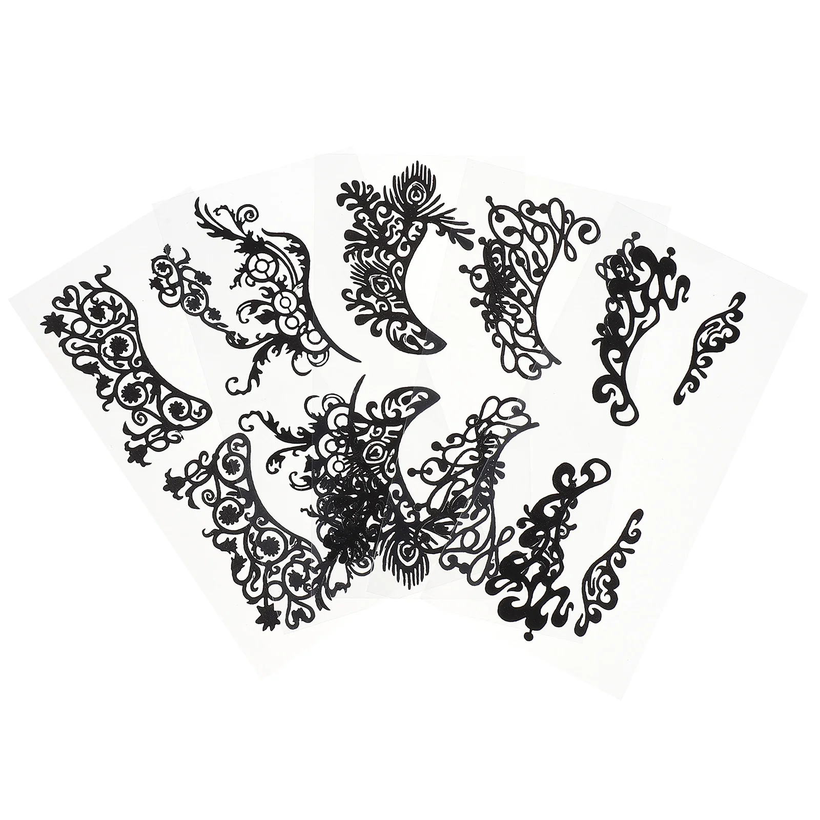 

5pcs Temporary Eye Stickers Black Eye Liner Stickers Party Stickers Makeup Sticker for Carnival