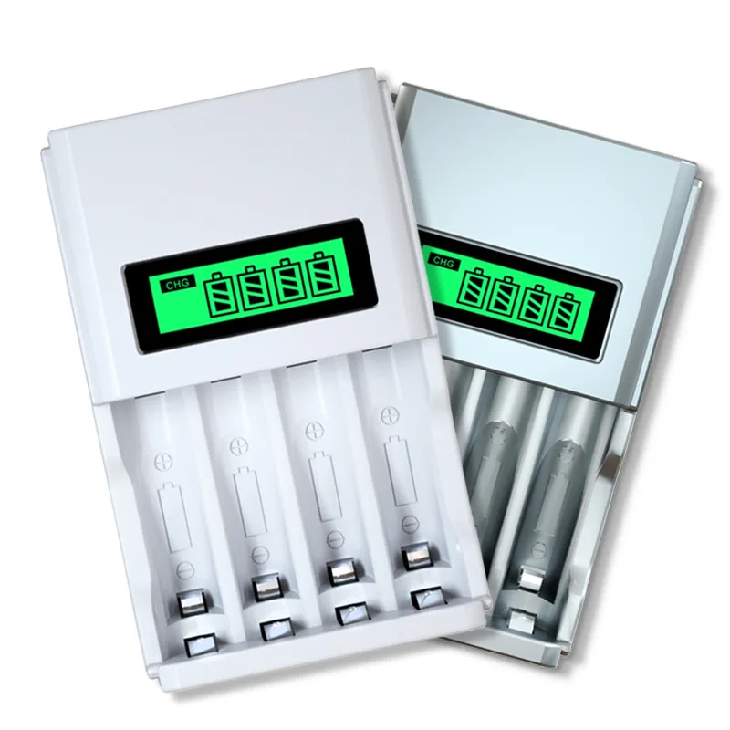 

4 Slots with LCD Display Smart Battery Charger High Quality Fast Charge for 1.2V AA / AAA NiCd NiMh Rechargeable Battery