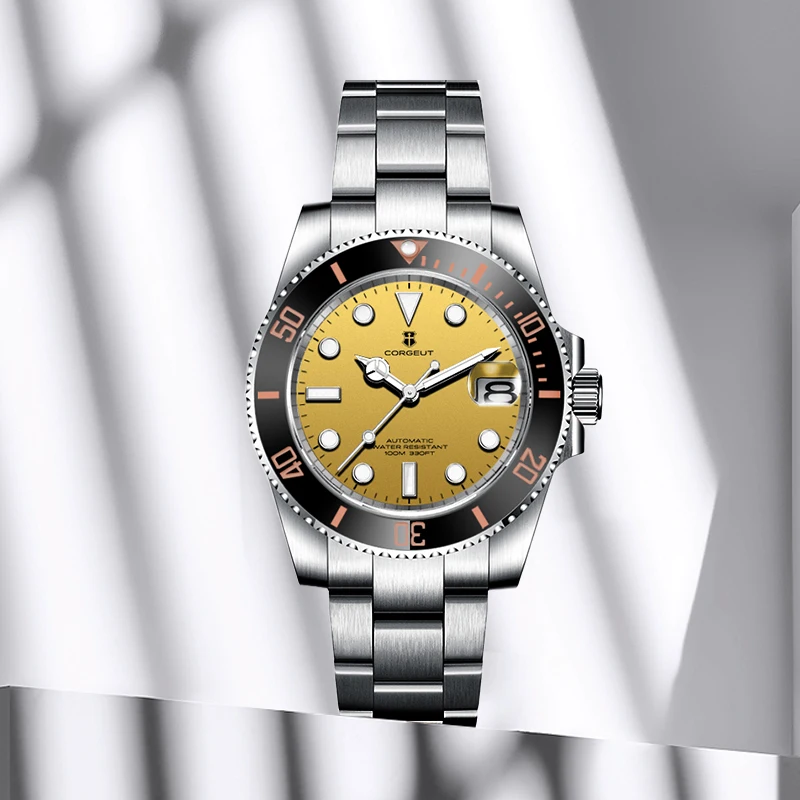 Мужские деловые Роскошные автоматические механические водонепроницаемые часы с