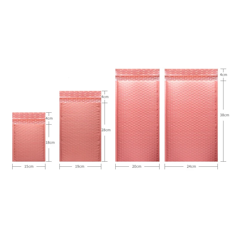 Рисунок 2 - 4 размера розовые пузырчатые пакеты