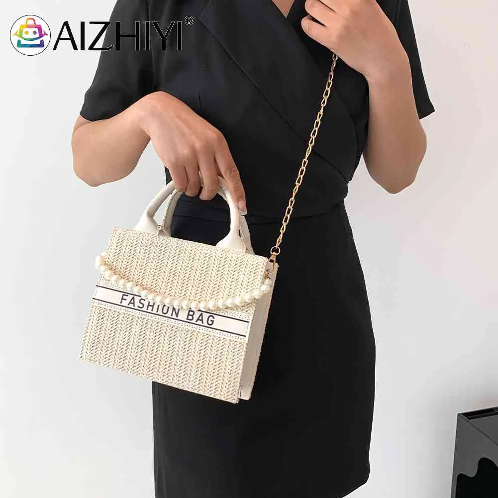 

Сумка кросс-боди Женская соломенная, Модный саквояж кросс-боди с цепочкой, украшение с жемчужинами, подходит под все, для отдыха и путешеств...