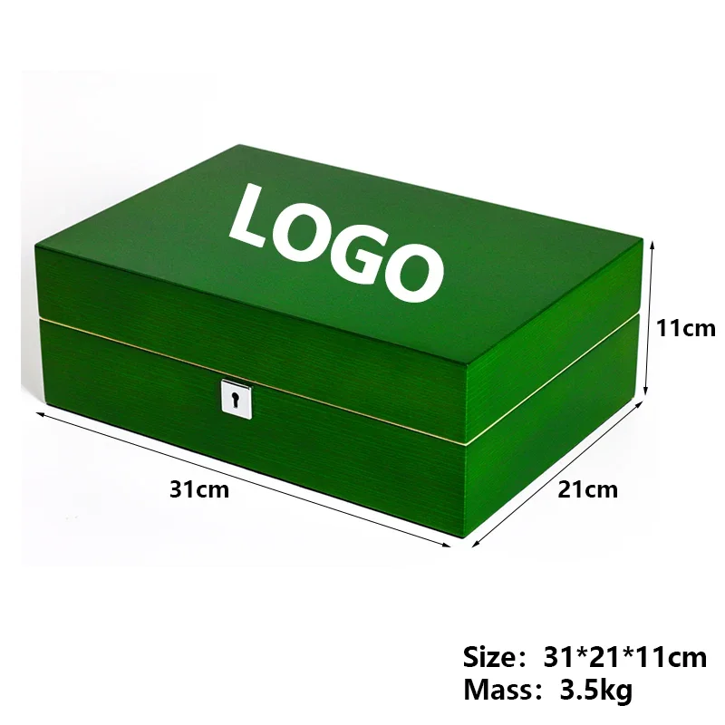 Роскошная зеленая коробка для хранения и коллекции ювелирных изделий 10