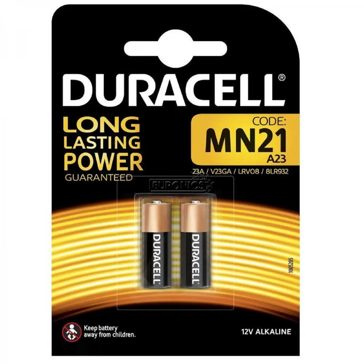 

Pilas Duracell bateria original Alcalina Especial LR23A 12V blister 2X Unidades