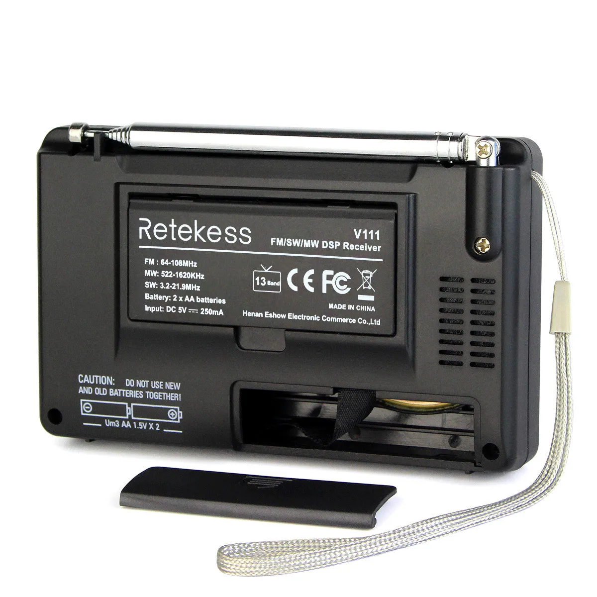 V-111 портативное радио прием сигнала мирового диапазона (FM MW SW) высокая