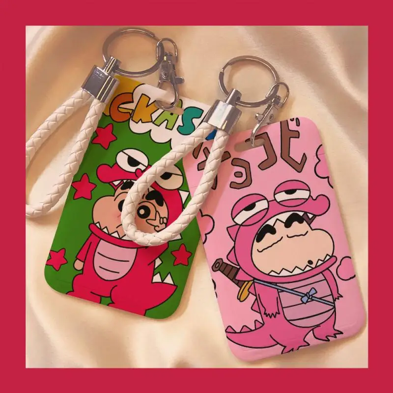 

Новый милый кавайный карандаш Shin-Chan, карточный рукав для кампуса, карточка для автобуса, защитный рукав, шнурок для девочек, рождественский ...