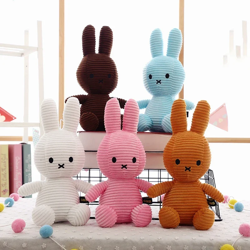 Фото 8-дюймовый кавайный милый полосатый кролик Miffy PP, хлопковая мягкая фигурка, игрушка, периферийная кукла, Рождественский подарок для девочек и мальчиков №1