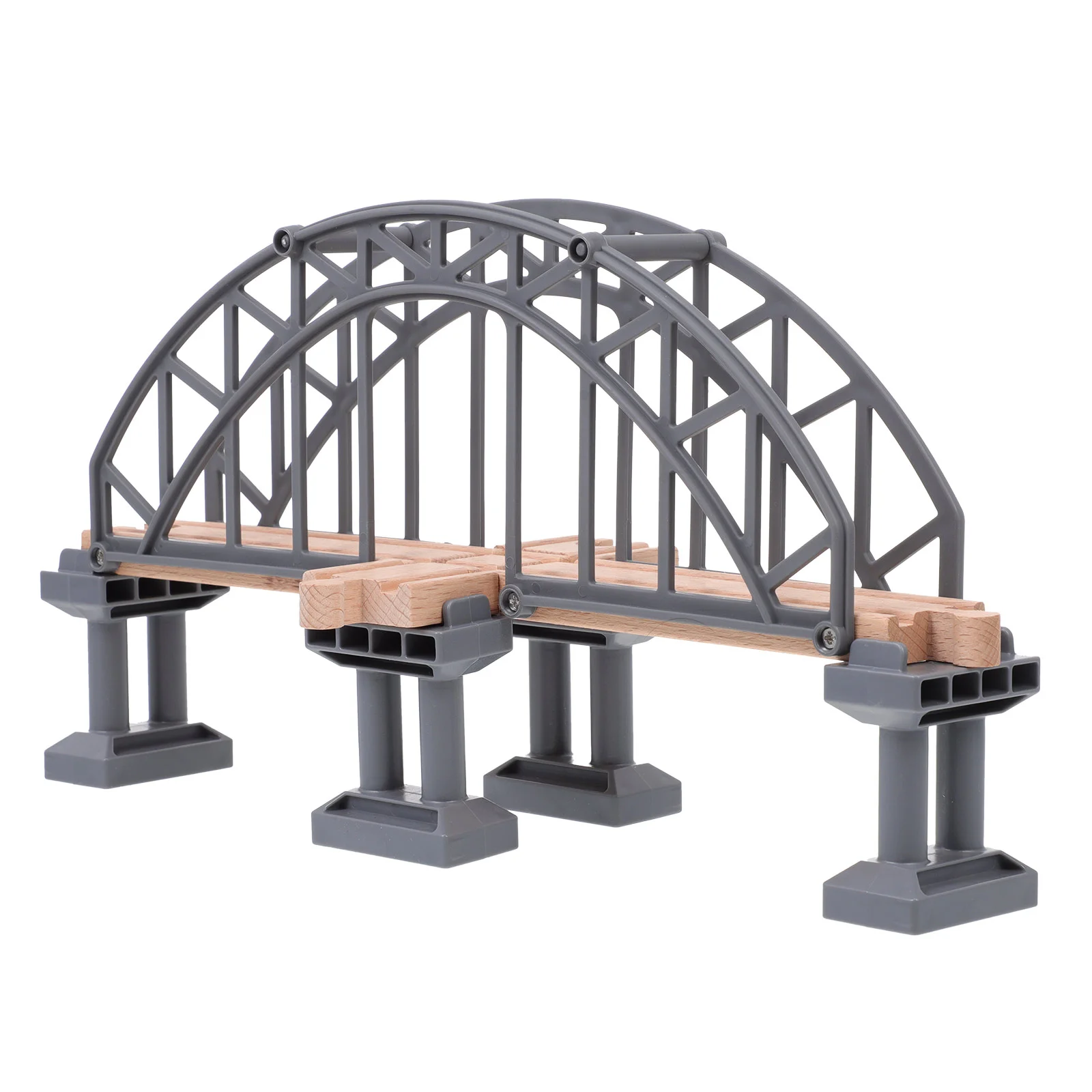 

Train Wooden Bridge Track Toy Railway Set Wood Suspension Toys Accessories Tracks Accessory Table Layout Children Model Prop