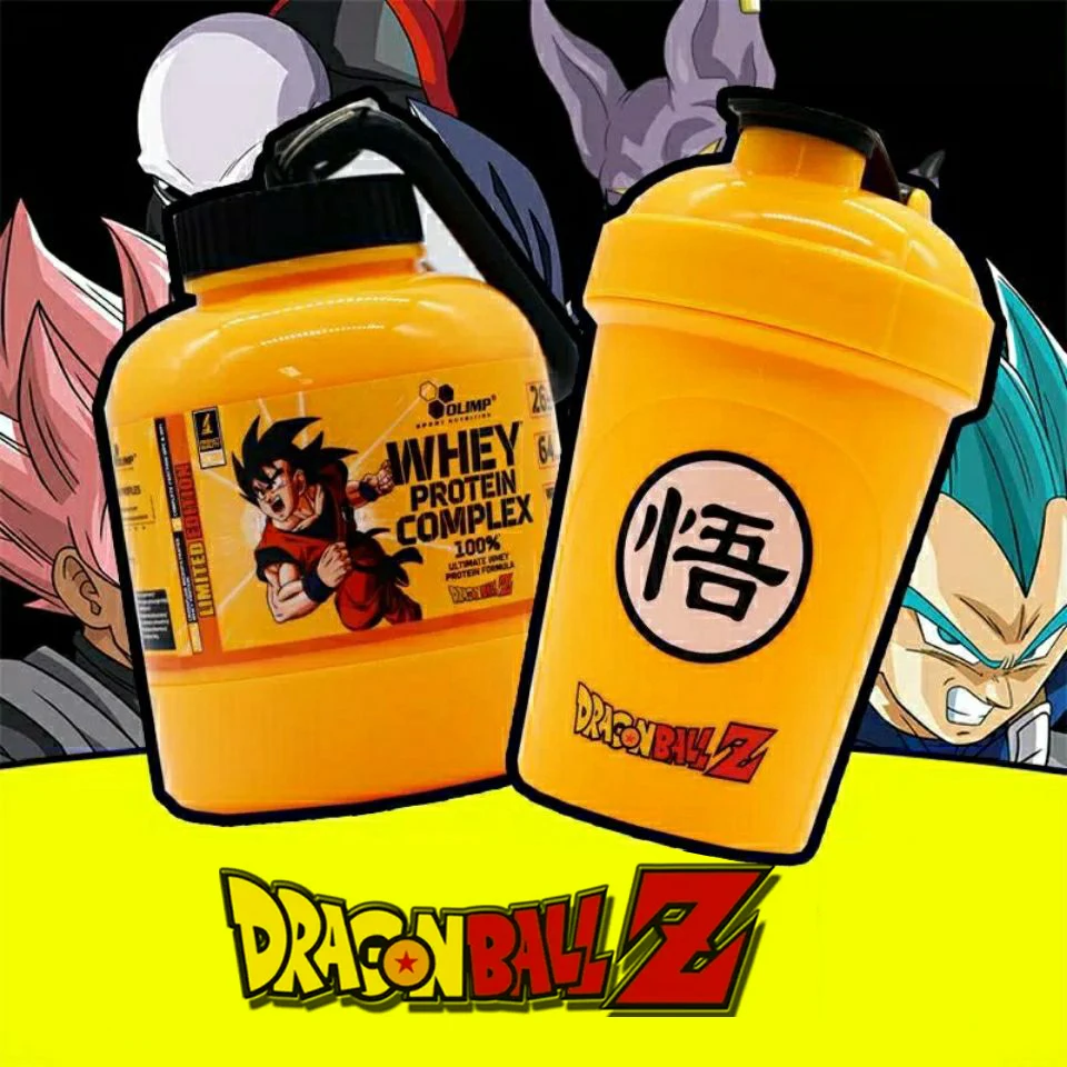 

Dragon ball milkshake cup plastic creative sports fitness drinking cup bottle Goku protein powder shake box mixing cup