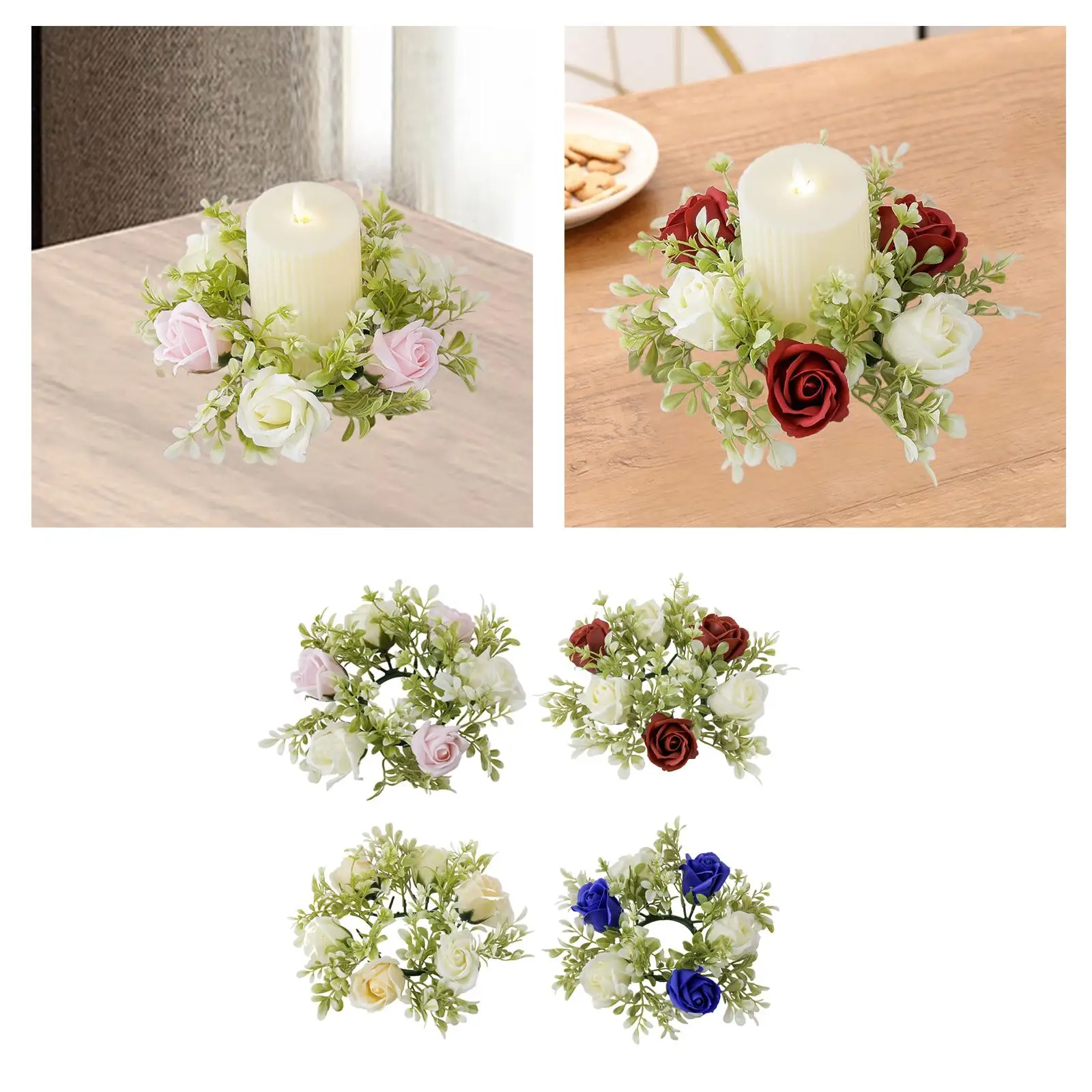 Искусственный цветок свеча кольцо центральная часть стола искусственные