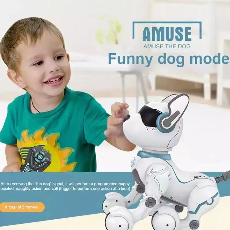 

2.4G Wireless Kids Toy Talking Intelligent Robot Dog Electronic Pets Toys FOCOLABU RC Robots Animals Smart Dog Programable