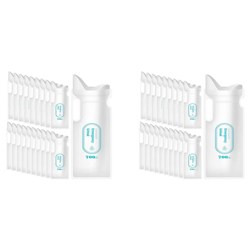 40 шт. одноразовых мешков для мочи 700 мл мешки путешествий кемпинга аварийных