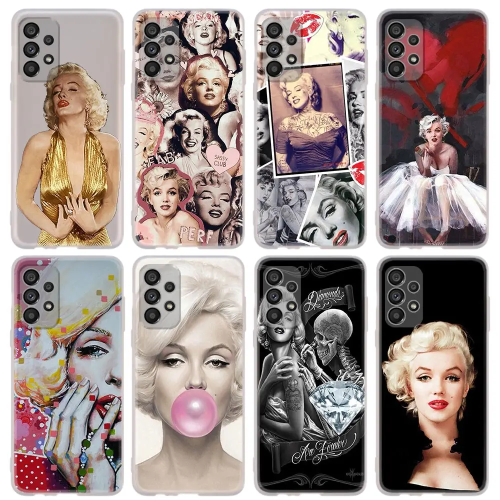 

Case For Samsung A13 A33 A53 A73 A13 A32 A42 A52 A72 5G A71 A51 A41 A31 A21S A30 A50 A70 4G Cover Sexy Marilyn Monroe