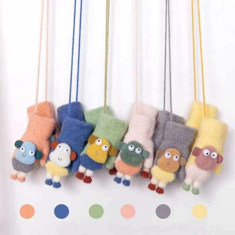 

Подходят для детей 3-7 лет, теплые осенне-зимние перчатки, милые и утепленные с бархатной подкладкой