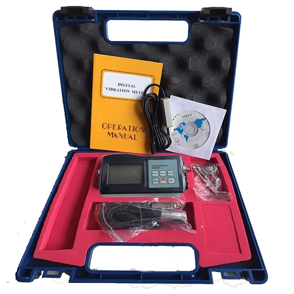 

VM-6360 Cheap Vibration Meter Price with software RS232C,handheld digital Vibrometer