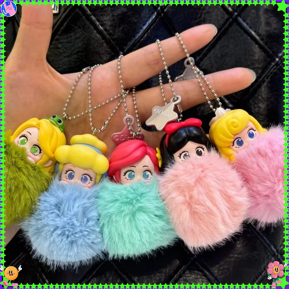 Фото MINISO Disney Princesses Villains Dream Fluffy Pom-pom Series Мини-слепая коробка-коллекционный плюшевый декор в подарок для фанатов Диснея №5