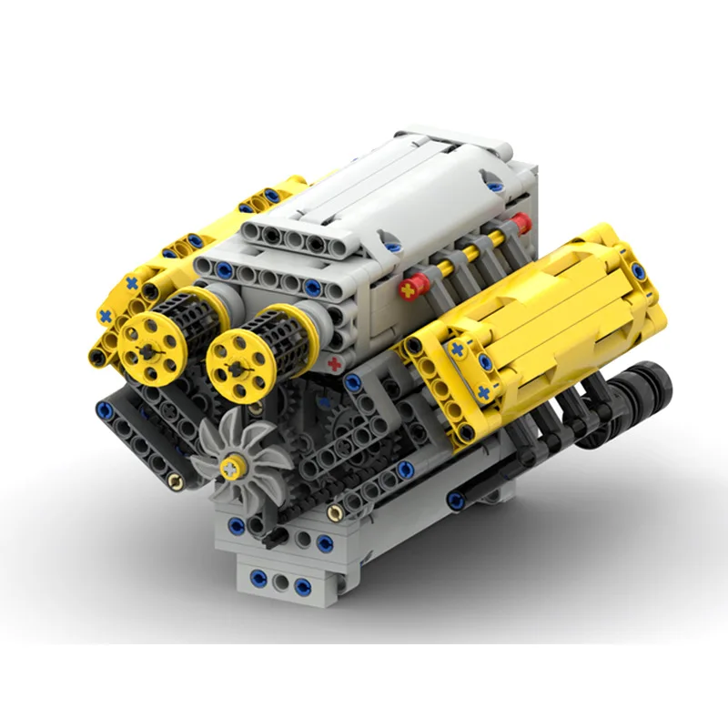 

Строительные блоки MOC, креативные, электрические, «сделай сам», высокотехнологичные детали, редуктор мотора, реверсивная редукция, механическая группа, модель V8, игрушки для двигателя