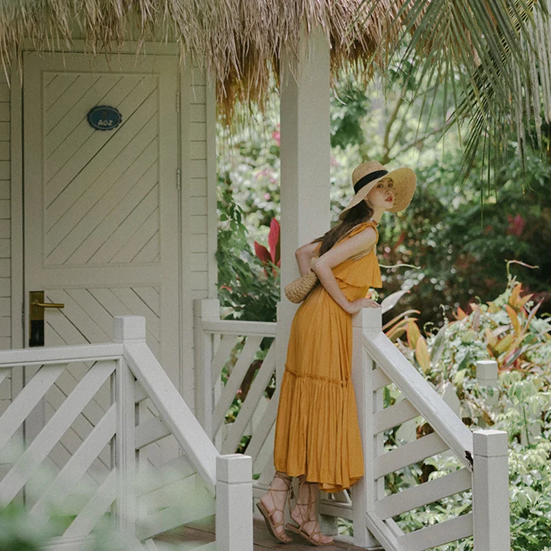 Праздничная юбка на бретелях большая свободная богемная длинная сказочное