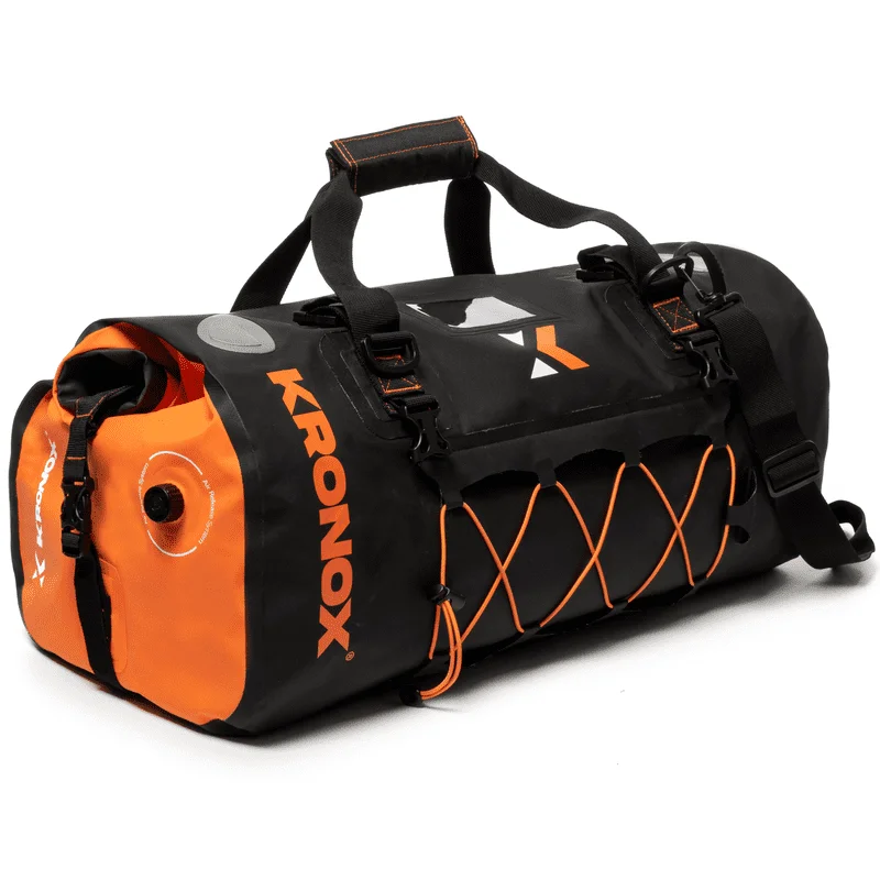 

Durable Waterproof Black Duffel Bag 40L with Shoulder Straps – Ideal for Travel, Touring, ATV, Enduro, Adventure & More.