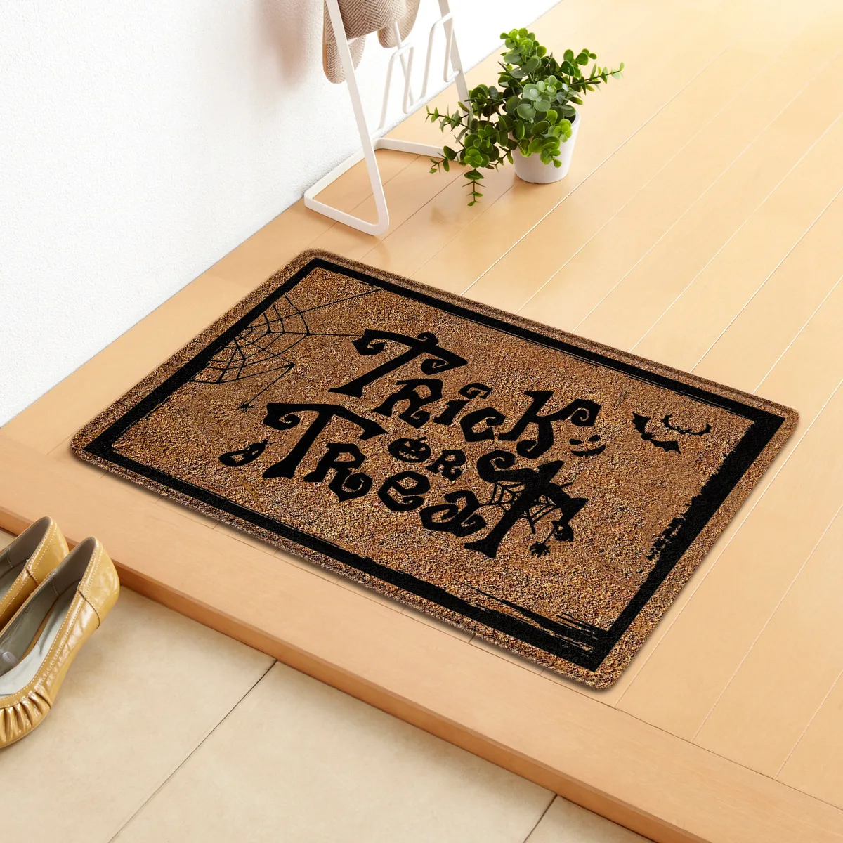

Halloween alphabet home non-slip door mat absorbent mat living room kitchen floor mat bedroom carpet Cute