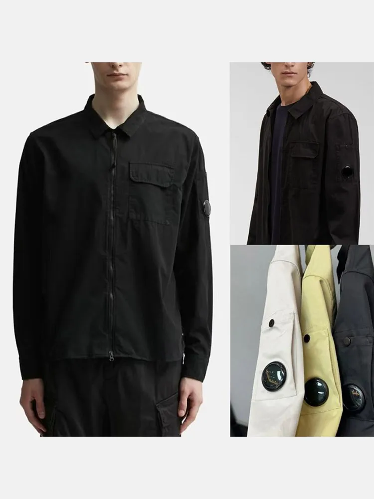 Мужская повседневная модная куртка на молнии с линзами