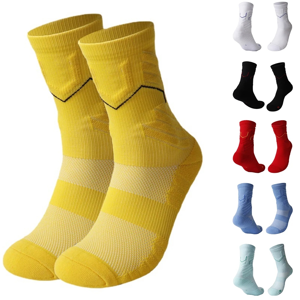 

Men's Cushion Crew Socks Moisture Control Multi-Sport Athletic Compression Socks for Basketball Running Football 1 Pair MC889
