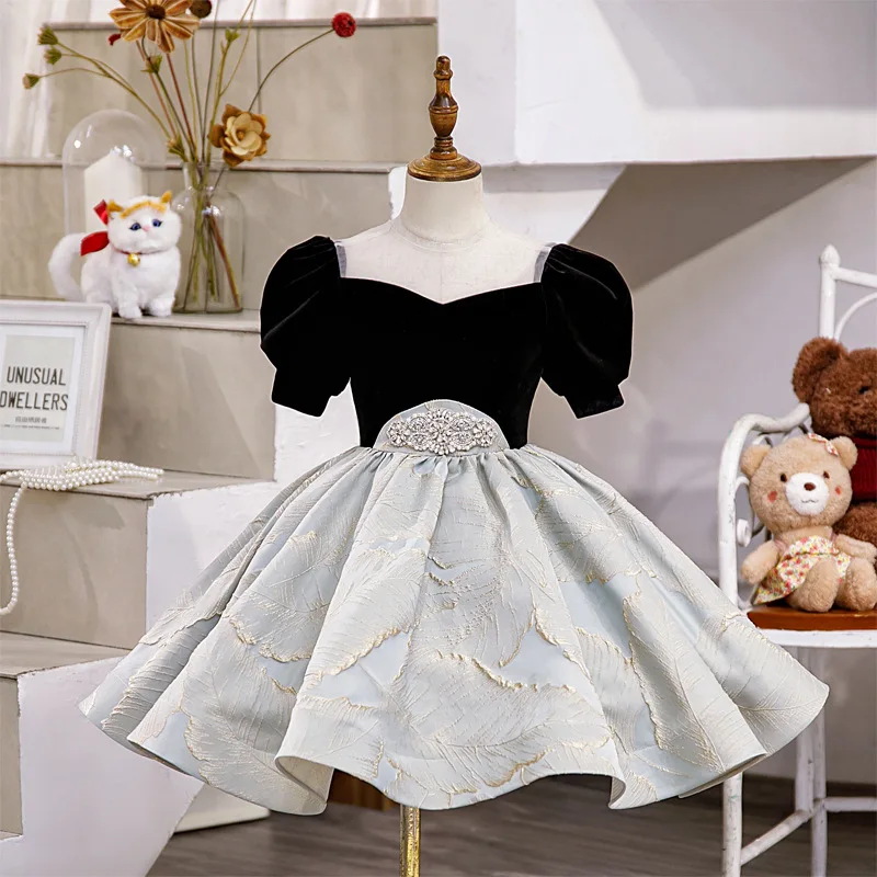 

Children's dress for girls princess vintage dress baby girl birthday party prom dress teen beauty pageant Vestido Robe Fille