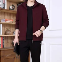 coats trousers trainingspak mannen red wine sportsweat suit mens two piece set spring autumn casual large size dads tracksuit