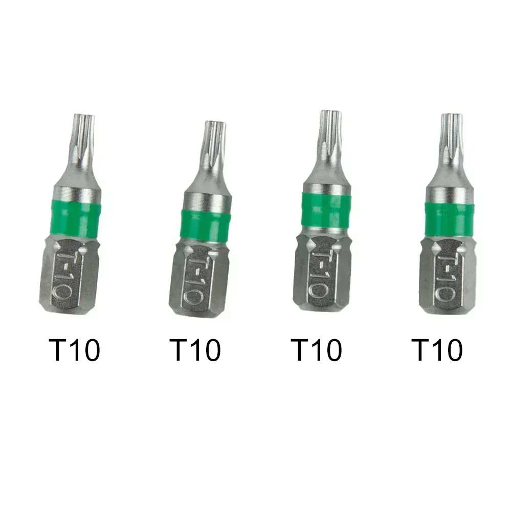 

4 шт. T6-T40 магнитные отвертки Torx Torx T20 T25 T40 T15 набор бит Torx 25 мм 1/4 "детали головки электрической отвертки