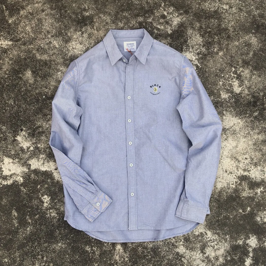 

Мужская хлопковая рубашка с длинным рукавом, голубая или белая однотонная блузка с квадратным воротником, 2022