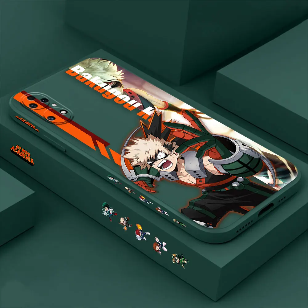 My Hero Academia Bakugou Katsuki Phone Case For Huawei P60 P50 P40 P30 P20 Mate 50 40 30 20 20X 10 Colour Liquid Silicone Cover