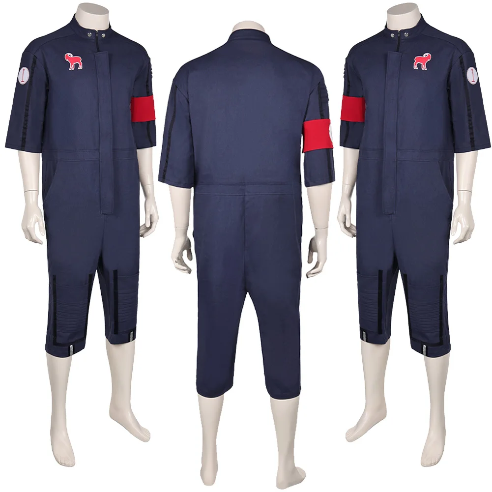 Джои Косплей Черный Джинсовый Комбинезон Фэнтезийные Наряды Группа Узел Костюм