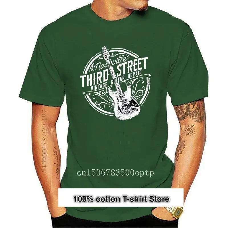 

Camiseta с графическим рисунком для ремонта гитары, camisa de манга corta Harajuku Vintage de la tercera de Nashville, nueva