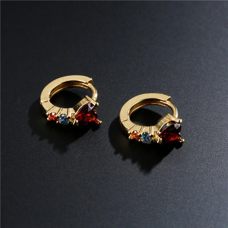 

European And American Fashion Accessories 2021 New Genuine Gold Electroplating Micro Inlaid Earrings Female Zircon Earrings