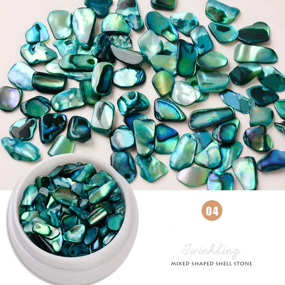 Ювелирные изделия Аврора 3D нашивки для ногтей дизайн ломтики ракушек фрагменты