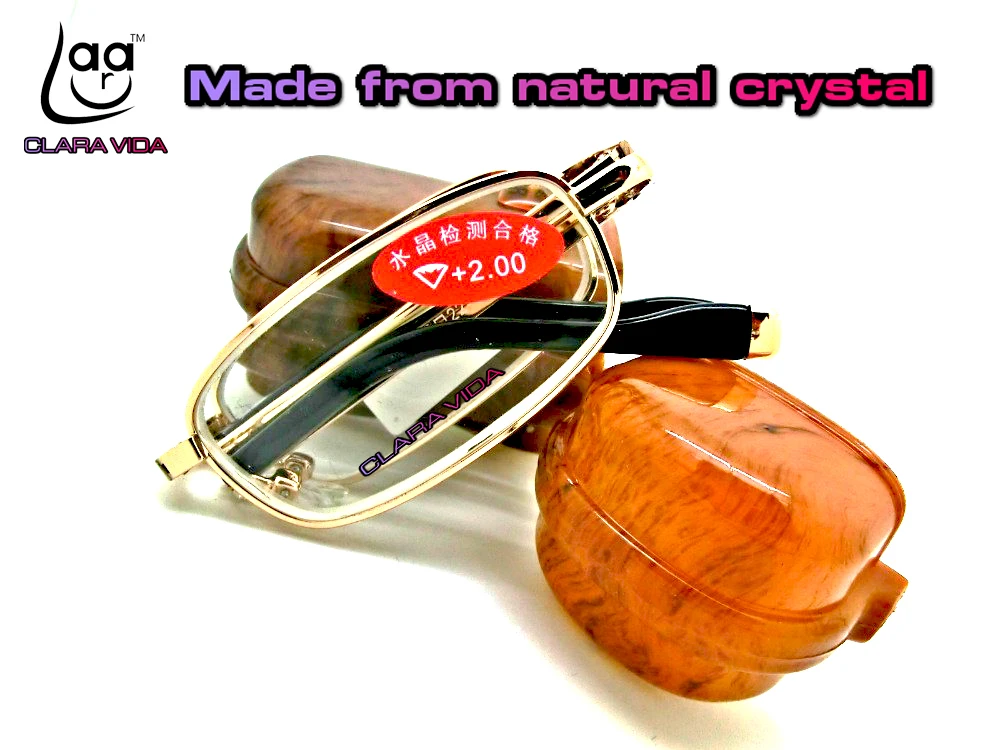 

=CLARA VIDA= lighter case belt clip portable foldable men women unisex golden reading glasses+1.0 +1.5 +2.0 +2.5 +3.0 +3.5+4.0