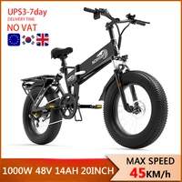 mountain electric bike 20 inch fat tire off road ebike 1000w 48v 14ah powerful mountain mtb electric bicycle for adults cycling