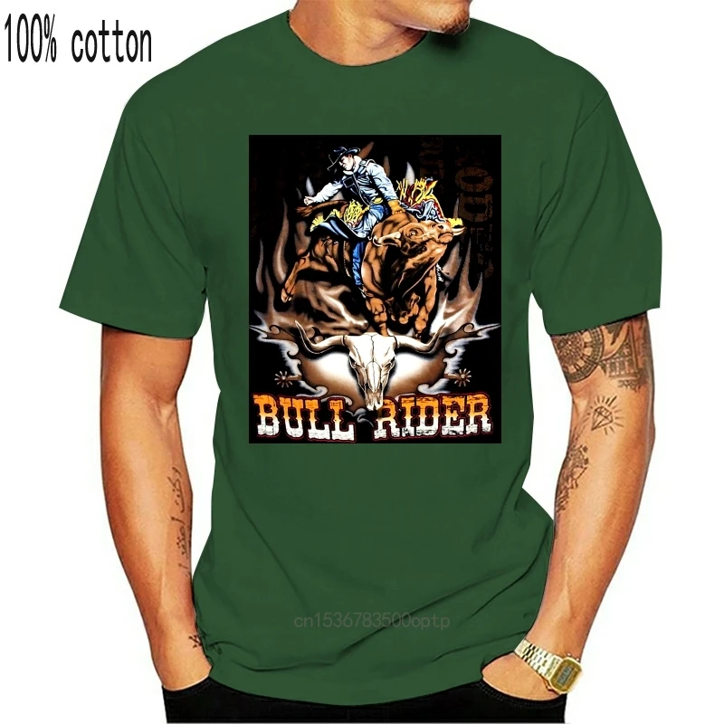 

Camiseta de COWBOY RODEO BULL RIDER BULL SKULL, camisa occidental
