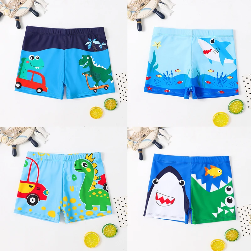 

Children Swimwear For Boys Swim Trunks Quick-dry Cartoon Print Kids Pool Beach Shorts Swimsuit for Kids maillot de bain garcon