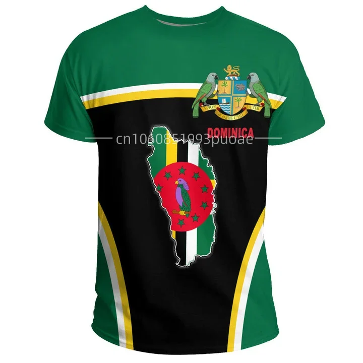 Новинка 2023, футболка с эмблемой Доминики, 3d футболка с флагом Доминики для мужчин и женщин, Повседневная модная 3d футболка