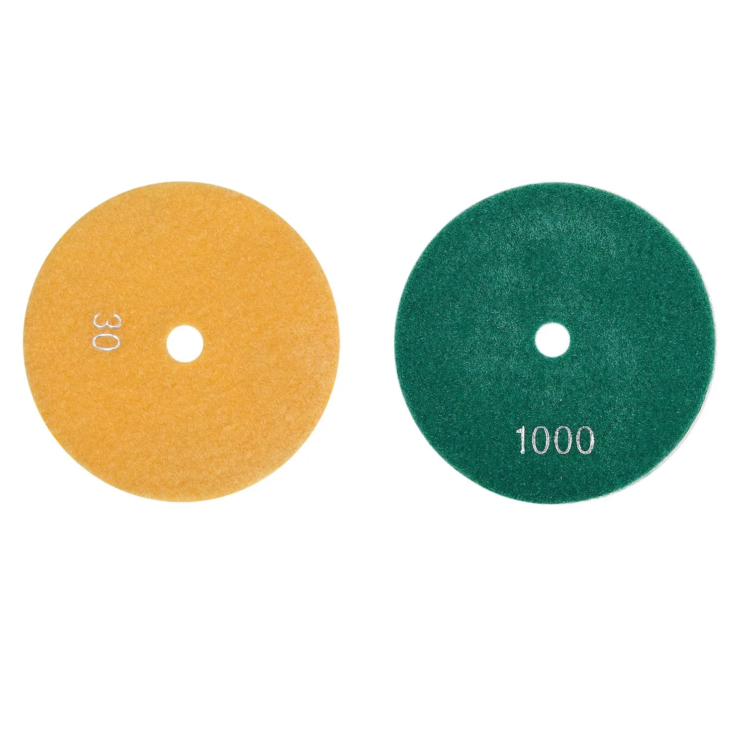 

2X 5 Inch 125Mm Wet Diamond Polishing Pads Marble Granite Grits 30 & 1000