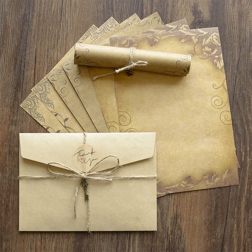 

Kraft Envelope Set Holiday Party Wedding Invitation Card Message Paper