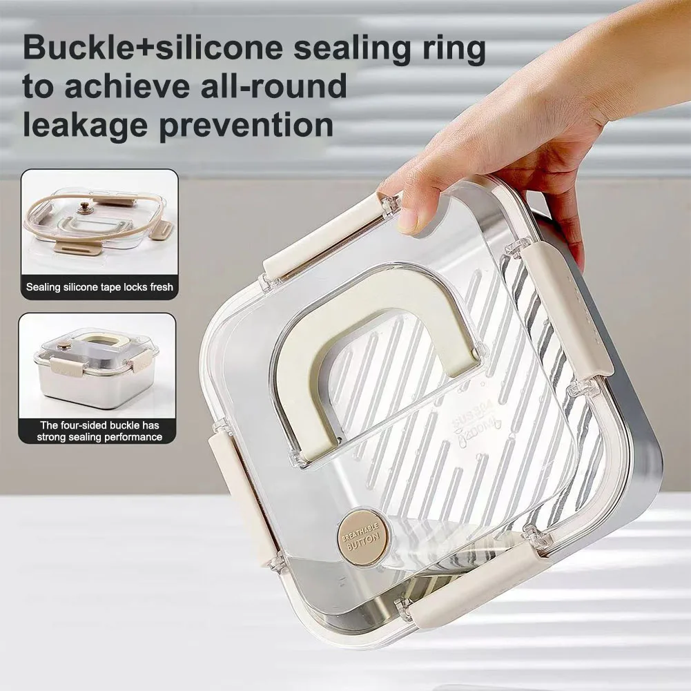 1 шт. герметичный Ланч-бокс из нержавеющей стали для микроволновой печи